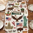 thumbnail image 7 of AYktou Patriotic Table Runners, 72×13 Inch 4th of July Tablecloth 250th Anniversary Independence Day Red White Blue Linen Table Covers Holiday Table Cloths for Party Wedding Home Dining Table Decor, 7 of 7