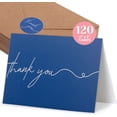 thumbnail image 1 of 120 Bulk Thank You Cards for a Personal Touch - Blank Thank You Cards With Envelopes & Stickers - Navy Blue Personalized Thank You Notes Set for Any Occasion - Classic, Professional Simple - 4 x 6", 1 of 7