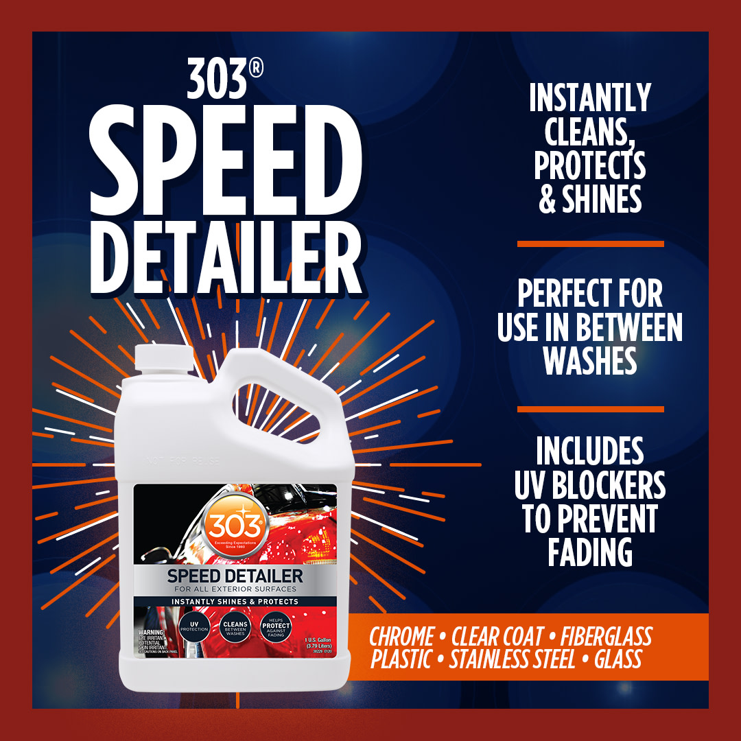 303 Speed Detailer Instantly Shines And Protects Paint For All Exterior  Automotive Surfaces Cleans Between Washes UV Protection, Gallon,  (30229)
