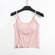 thumbnail image 1 of Camisola de manga corta para mujer con almohadilla para el pecho, sin aros de acero, ropa interior para yoga, pijamas deportivos, pijamas para mujer, 1 of 3