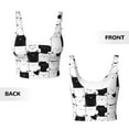 thumbnail image 5 of Haiem Doodle Cute Cat Pattern Womens Sports Bra - U Neck Padded Low Impact Yoga Bra Workout Crop Top Gym Moisture-Wicking Workout Vest -Medium, 5 of 9