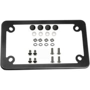 LFPartS Black Motorcycle Stainless Steel License Plate Frame