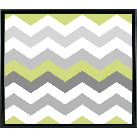Calyx Chevron-COLBAK117910 Print 23.25"x27" by Color Bakery in a Metal Frame Shiny Black