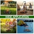 thumbnail image 6 of Campfire Tripod for Cooking, Portable & Collapsible Camping Cooking Tripod Grill with Round Grate for BBQ Picnic Outdoor Cookware Party, 6 of 6