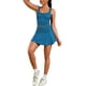 thumbnail image 1 of ATHLECHIC Conjunto de Dos Piezas Sin Mangas Falda de Tenis con Fruncido y Top Corto y Falda Plisada XL Azul Pavo Real, 1 of 1