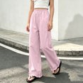 thumbnail image 5 of Rvasteizo Girls Wide Leg Sweatpants Ruffled Hem High Waist Casual Kids Long Pants 5-15Y 13 Years, 5 of 5