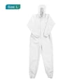 thumbnail image 2 of ESD Lab Coat Anti Static Science One Piece Clothes Elastic Cuff with Hat Hood Uniform Work (White, L), 2 of 7