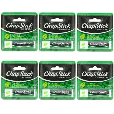 6 Pack - ChapStick classique Menthe Baume à lèvres, chaque 0,15 oz