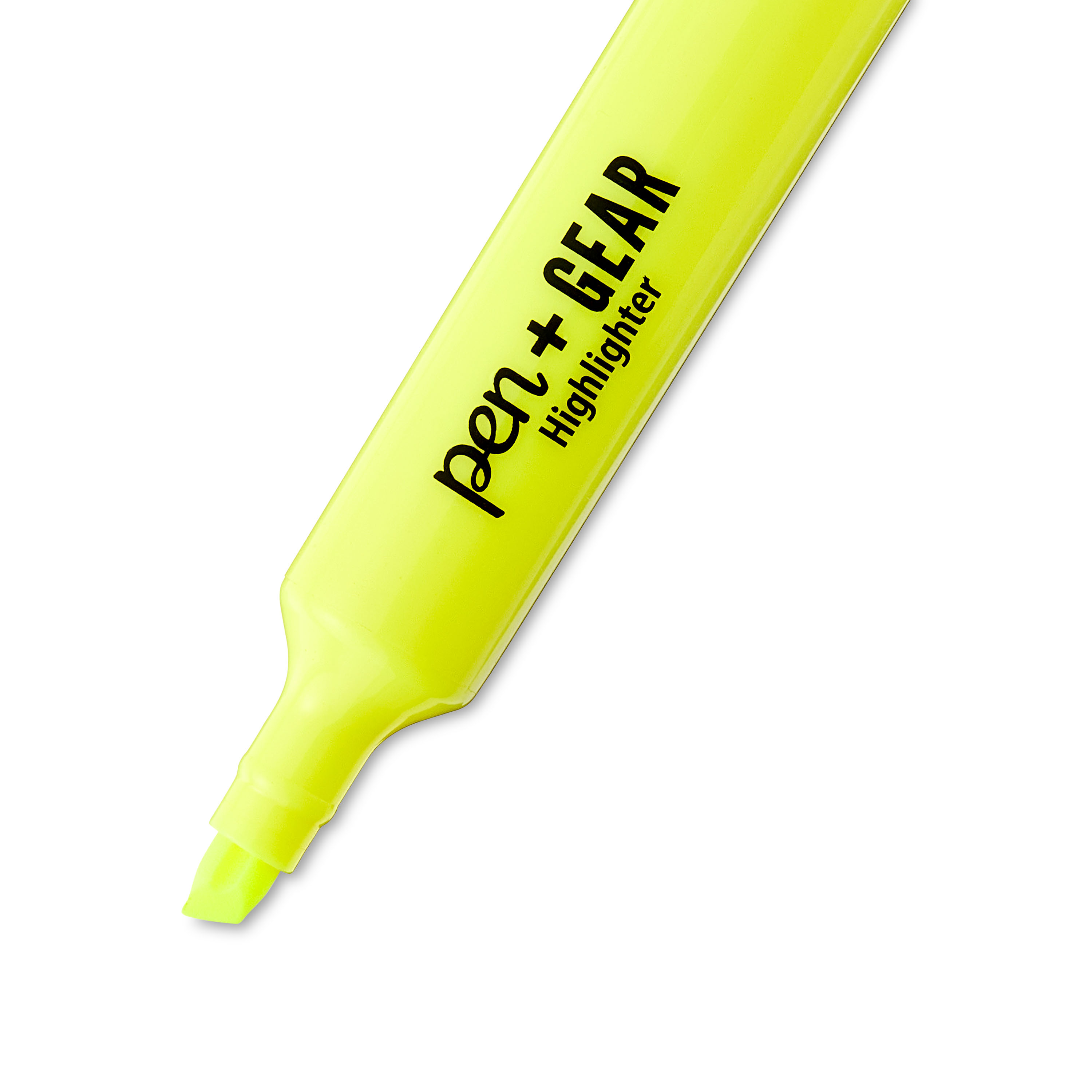 Resaltadores tipo tanque Pen+Gear, punta biselada, amarillo, 4 unidades 4