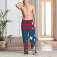 thumbnail image 5 of Vsdgher Astronaut Runs Forward Print Mens Pajama Pants Sleep & Lounge Pants, PJ Bottoms With elastic waistb and Pockets, 5 of 5