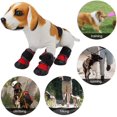 thumbnail image 3 of 4 piezas de zapatos para caminar para perros, botas para mascotas al aire libre y zapatos deportivos, con suela antideslizante sólida y cinturón ajustable, botas para perros para todas las, 3 of 5
