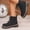 Black, variant on Womens Combat Ankle Booties with Lace Up and Side Zipper, Classic Short Boots with Non-Slip Sole, Comfortable Lightweight Platform Boots for Daily Work Casual