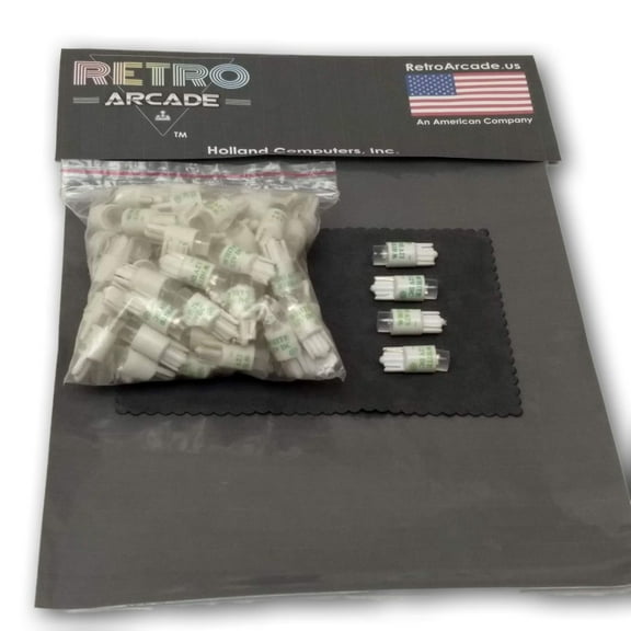 Arcade Game LED Lamp for Illuminated Pushbuttons (Green) 12v DC - Bag of 100