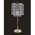 thumbnail image 3 of 19"H Gold Crystal-Inspired Pull Table Lamp - Metal Table Lamp with Crystal Beads, 8" x 8" x 19", Ideal for Transitional & Glam Rooms, 3 of 6