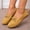 🔥 Yellow, variant on Sentmoon Women Shoes Sandles Women Fashionable and Casual Sandblasted French Round Toe Soft Sole Flat Sole Shoe for Jeans & Casual Outfits