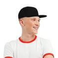 thumbnail image 6 of DALIX Flat Billed Baseball Cap Adjustable Hat Size M L XL in Black, 6 of 6