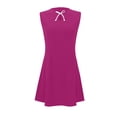 thumbnail image 3 of WILLBEST Vestido Floreado Para Mujer, Vestido Informal De Verano De Color Liso Sin Mangas, Ajustado, Elástico, Cuello Redondo, Con Cremallera Y Cómodo Y Transpirable., 3 of 3