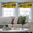 thumbnail image 5 of LALILO Kitchen Curtain Valance Art Watercolor Brush Strokes Rod Pocket Window Curtain 52"x 18" Set of 2, 5 of 7