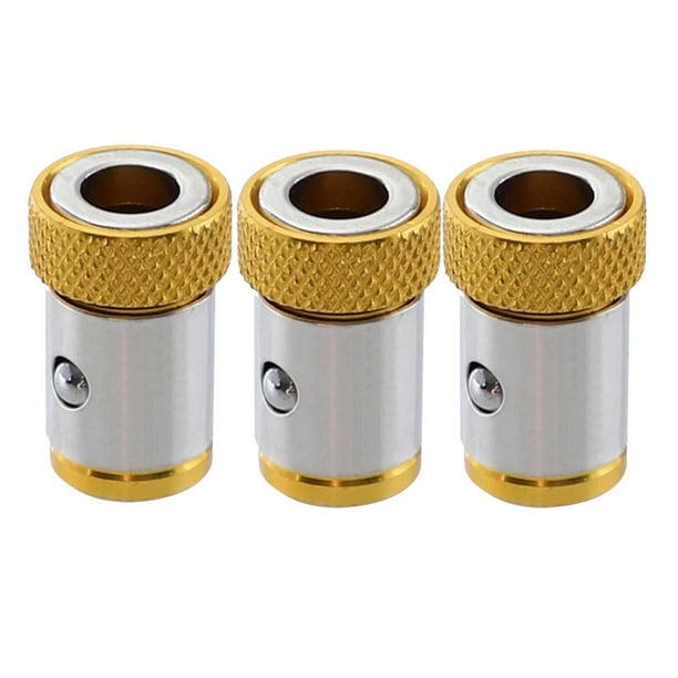 3 anillos magnéticos para tornillos, brocas metálicas, magnetizador, duraderos, fáciles de instalar. Amarillo