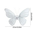 thumbnail image 3 of Wuztai Silver Butterfly Christmas Tree Topper, Double-Layer Mesh Hollow Ornament for Holiday Decor, Festive Tree Accessory, 3 of 6