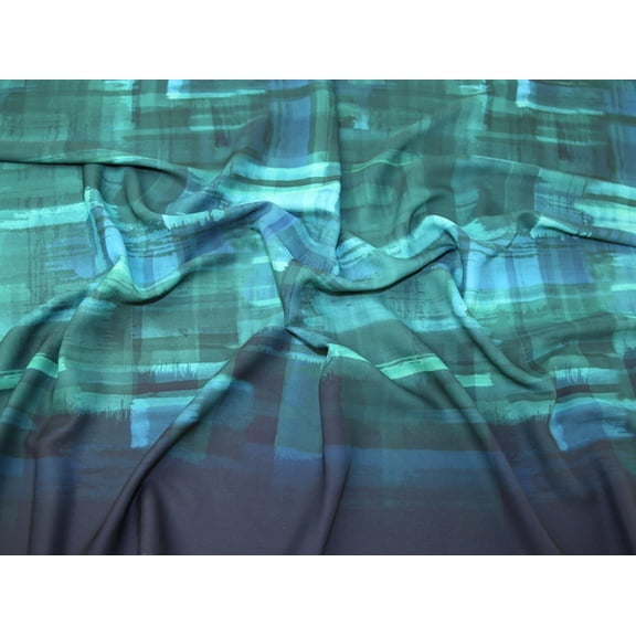 John Kaldor Liza Georgette Fabric Turquoise - per yard