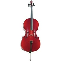 Becker 375 1/4 Size Cello with Bow and Bag - Red/Brown Satin Finish