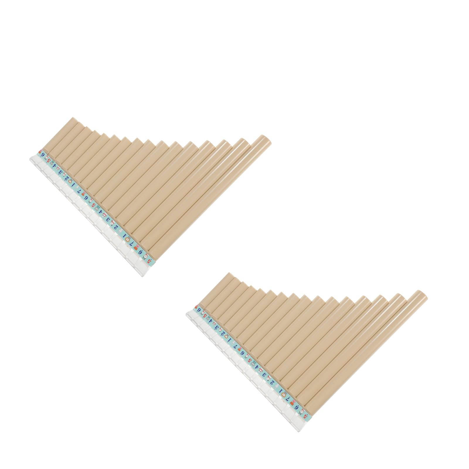 2 PCS Drum Pan Flute 16 Pipes Panpipes Student Child