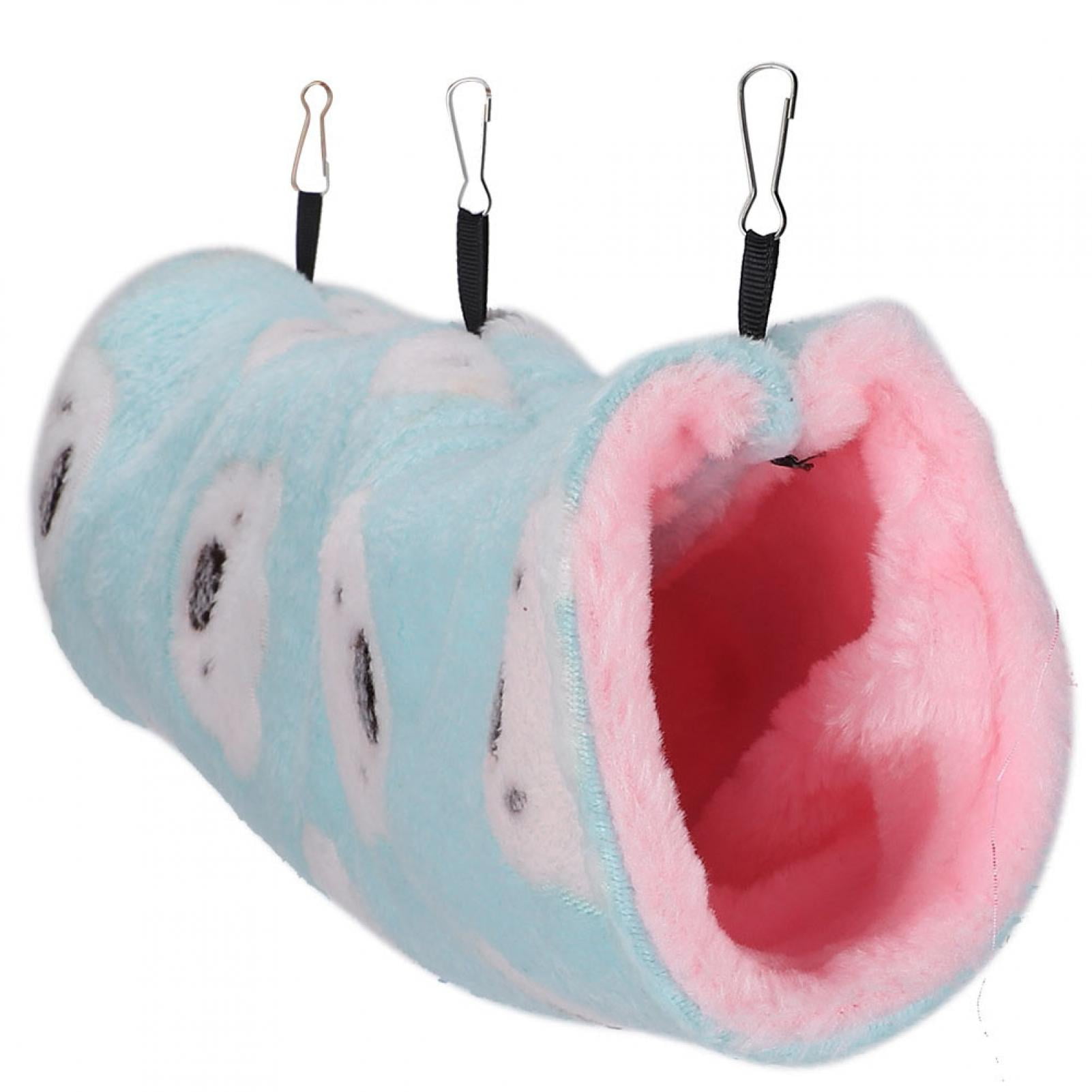 Soft Hamster Hanging Tunnel Cotton , Plush Hamster Tunnel , With 3 Metal Hook Hedgehogs For