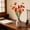 Red, variant on Tuscom Forked Spring Artificial Flower Bouquet, Realistic Silk Pansy Floral Arrangement with Greenery Stems for Wedding Decor, Home Decor, Centerpieces (12.99 inch)