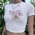 thumbnail image 1 of Mitsuri goth fairycore trashy crop top Mujer Estética yk2 Lindas Camisetas, 1 of 4