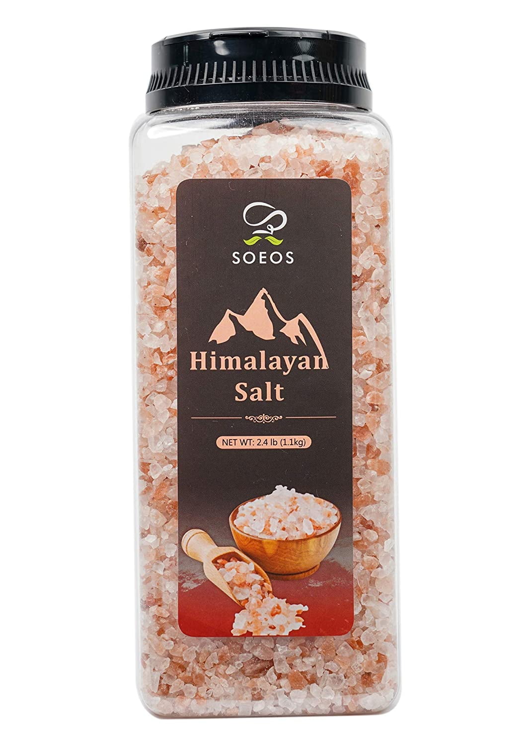 Soeos Himalayan Salt, Pink Salt, 2.4 lb (38.8oz). Himalayan Pink Salt
