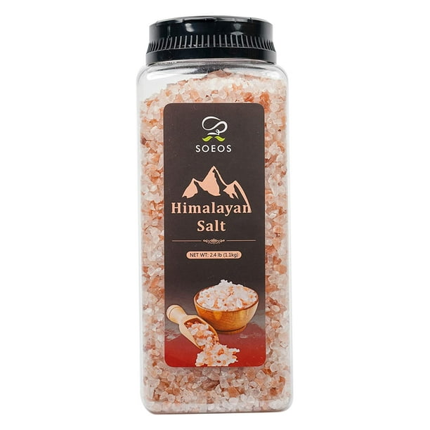 Soeos Himalayan Salt, Pink Salt, 2.4 lb (38.8oz). Himalayan Pink Salt