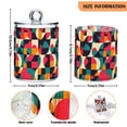 thumbnail image 5 of Yayeee 2 Pack Qtip Holder Dispenser for Bathroom with Lid Cotton Swab Canister, Retro Geometric, 5 of 6