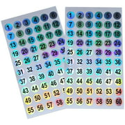 10 Sheets 1-60 or 61-120 Small Round Number Stickers Self Adhesive Labels Numbers Circle Dot Stickers Decal Storage