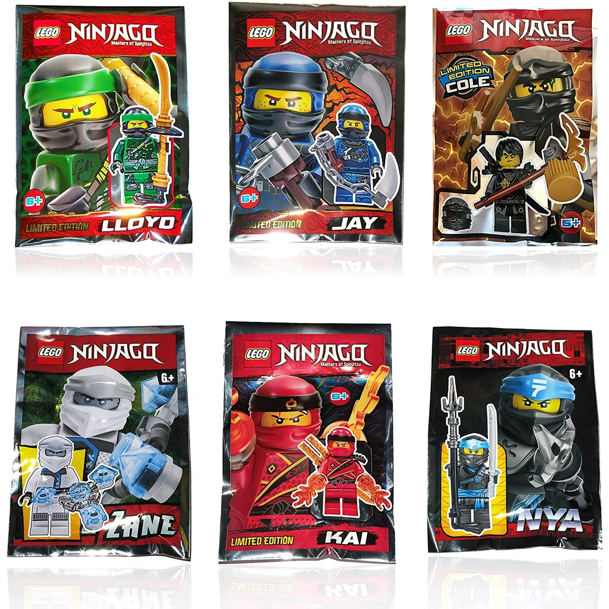 Lego Ninjago Masters Of Spinjitzu Combo Foil Pack Set Of 6 Minifigures Lloyd Jay Cole Zane Kai And Nya