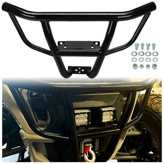 Kojem Front Bumper Brush Guard for 14 15 16 17 18 19 20 21 Polaris RZR XP 1000 Turbo Black Full Protection