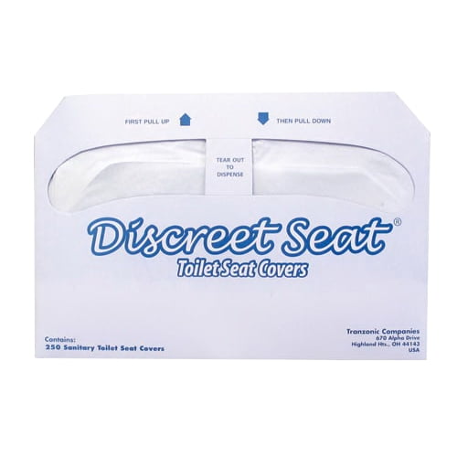Hospeco NCVBHDGH Discreet Seat DS1000 HalfFold Toilet Seat Covers