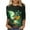 ZQR3-Multicolor, variant on VKOYWKM Halloween Witch Shirts Women Halloween Spooky Graphic T Shirts 3/4 Sleeve Spooky Print Loose Fit Round Neck Party Top