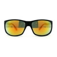 thumbnail image 2 of Locs Mens Color Mirror Color Smoke Arm Sport Sunglasses Black Red Orange Mirror, 2 of 4