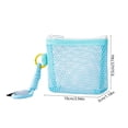 thumbnail image 3 of Mini Mesh Pouch,Lightweight Transparent Mesh Storage Organizer with Hanging Loop for Bathroom Office Travel,Blue, 3 of 6