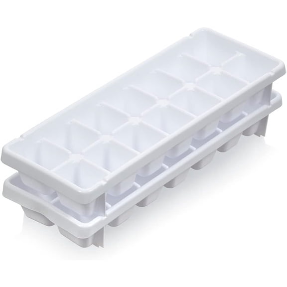 Premium Ice Cube Tray Set of 2, Durable, Stackable, and BPA-Free for Effortless Freezing, Ideal for Home, Kitchen, Cocktails, and Party Drinks