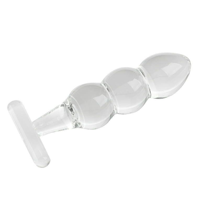 plug anal g CRYSTAL GLASS SMALL BEADS ANAL BUTT PLUG DILDO FLAT BASE SEX TOYS FOR WOMEN  MEN main image 0