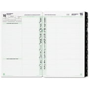Day-Timer Original Two-Page-Per-Day Refill, 5 1/2" X 8 1/2", White/green, 2016