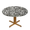 thumbnail image 3 of HAOXIT Tablecloth, Forest Elements with Bear Moose Trees and Mountains Wildlife Nature Theme, Round Table Cover for Dining Room Kitchen Decor, 3 of 8
