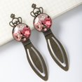 thumbnail image 3 of Peony Book Markers: Vintage Copper Crown-Shaped Bookmarks, Set of 2 - Stainless Steel Reading Accessories for Book Lovers, 3 of 5