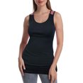 thumbnail image 1 of SUMONA Women Round Neck Accent Two Tones Casual Basic Ribbed Tank Top, 1 of 3