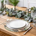 thumbnail image 2 of Eucalyptus Trucks Round 13 Inch Placemats Set of 6, Spring Farmhouse Floral Leaves Burlap HeatResistant Non Slip Place Mats for Dining Table, Wipeable Braided Kitchen Table Mats for Housewarming, 2 of 9