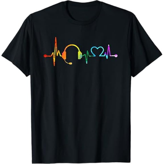 Premium model-Unisex-100% cotton-Retro Vintage 911 Dispatcher Heartbeat Watercolor Dispatch T-Shirt
