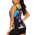 thumbnail image 3 of Balery Rainbow Bulldog Sunglasses Camiseta sin mangas estampada ligera para mujer, tops de entrenamiento sin mangas, camisetas de yoga transpirables de secado rápido.-Medium, 3 of 7