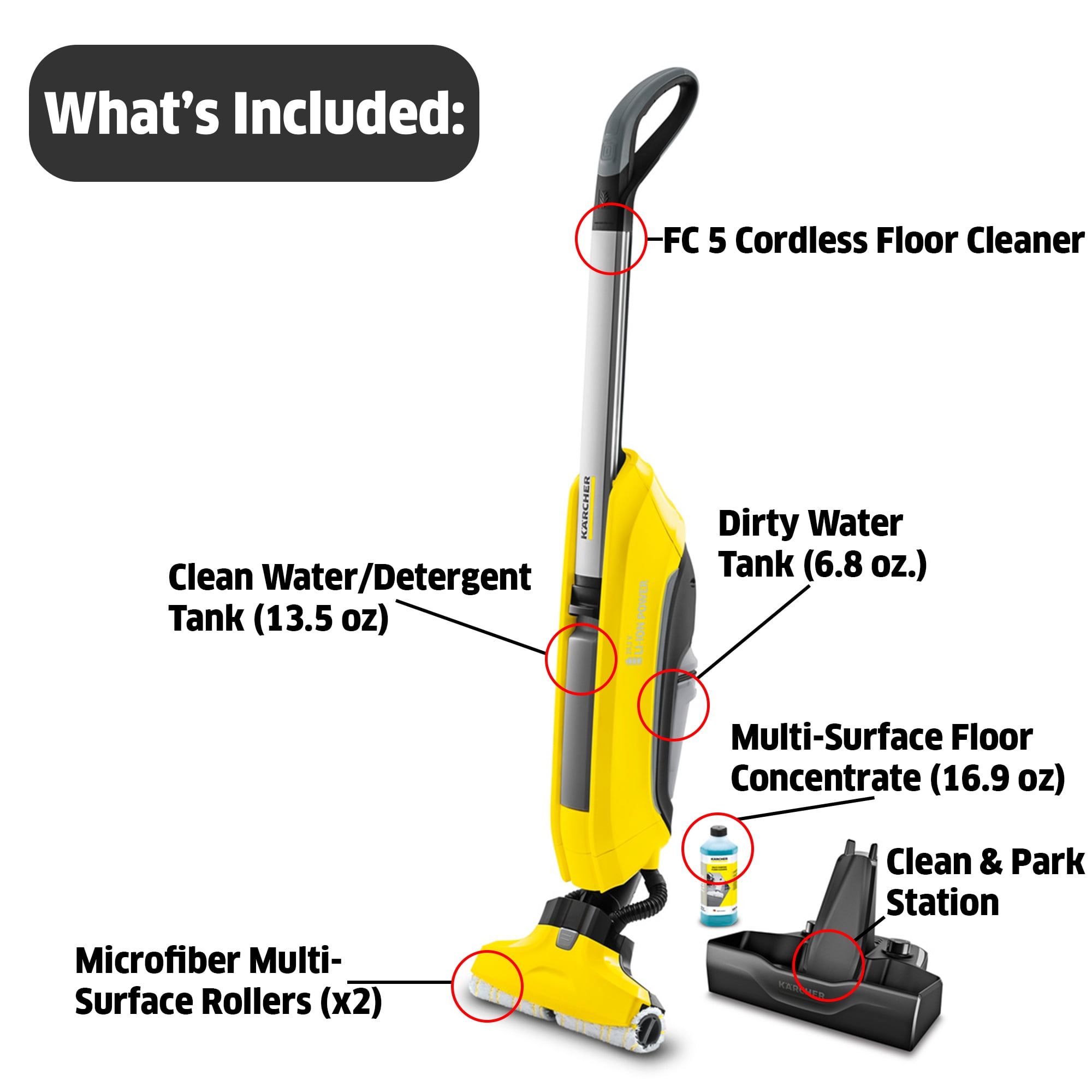  KARCHER FC5 Hard Floor Cleaner - Yellow : Everything Else